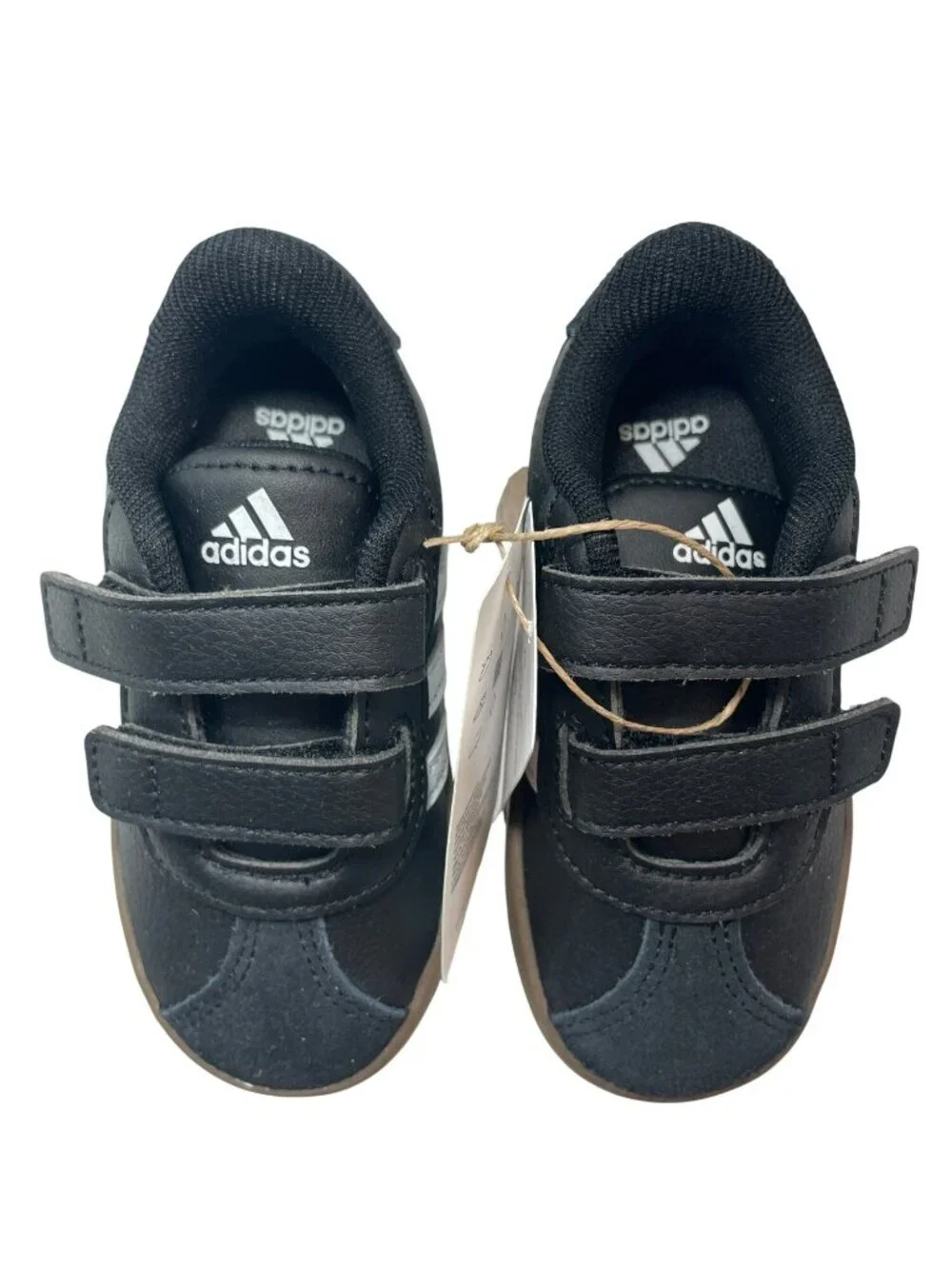 Adidas VL Court 3.0 CF I  Black White Velcro Sneakers Kid's Size 6K NWB - Picture 4 of 11
